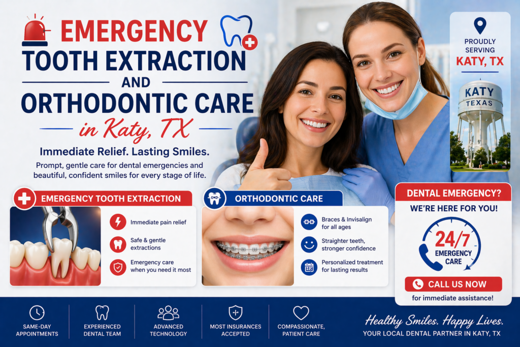 Fast Relief & Perfect Alignment: Emergency Tooth Extraction and Orthodontic Care in Katy, TX
