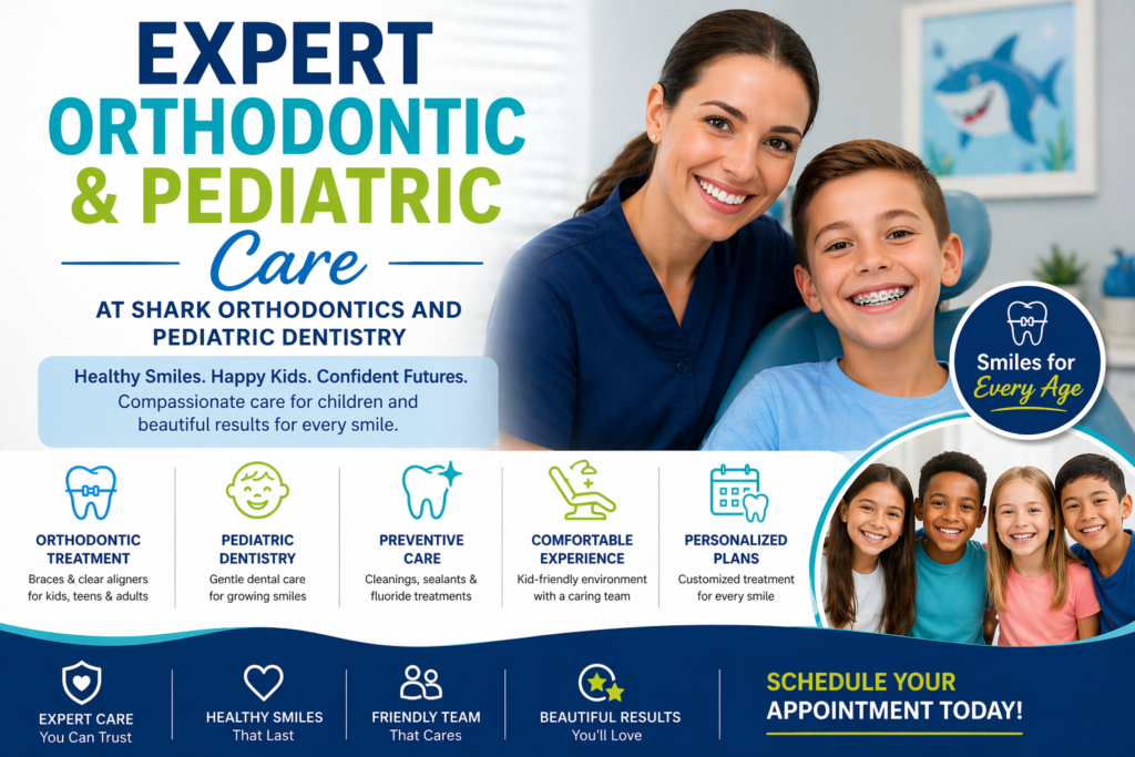 Smiles Made Simple: Expert Orthodontic & Pediatric Care at Shark Orthodontics and Pediatric Dentistry