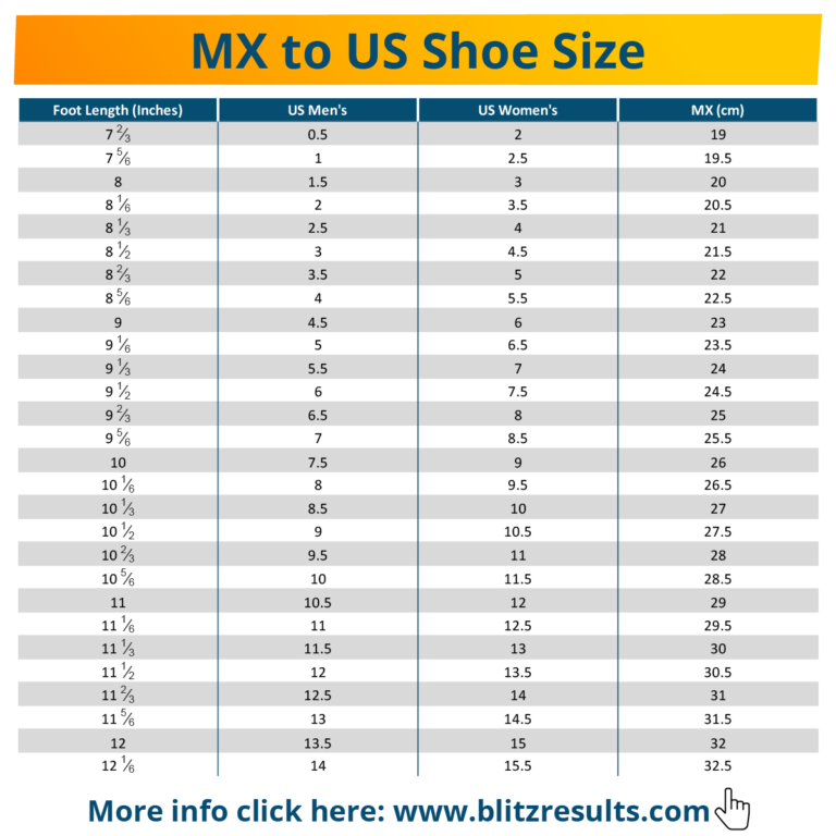 kid shoe size mexico to us