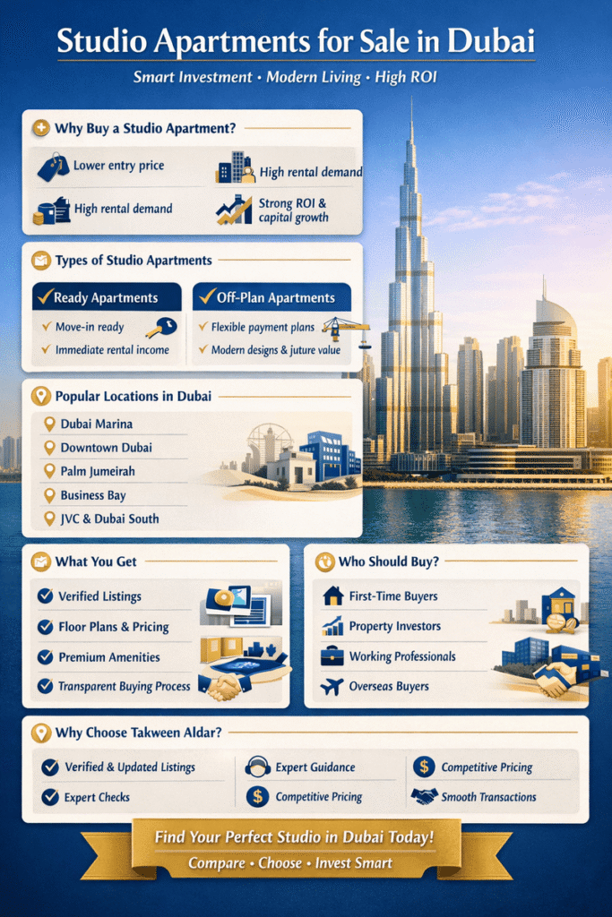 studio apartments for sale dubai