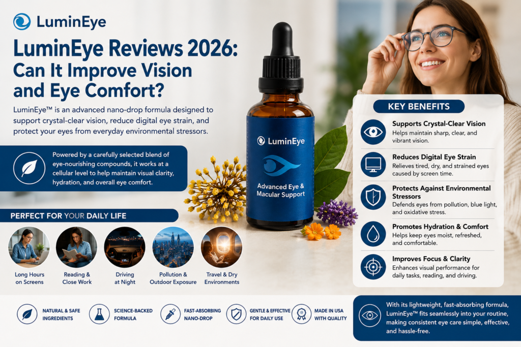 LuminEye Reviews 2026: Can It Improve Vision and Eye Comfort?